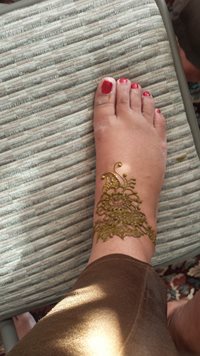 Wifeys foot with some body art paint!