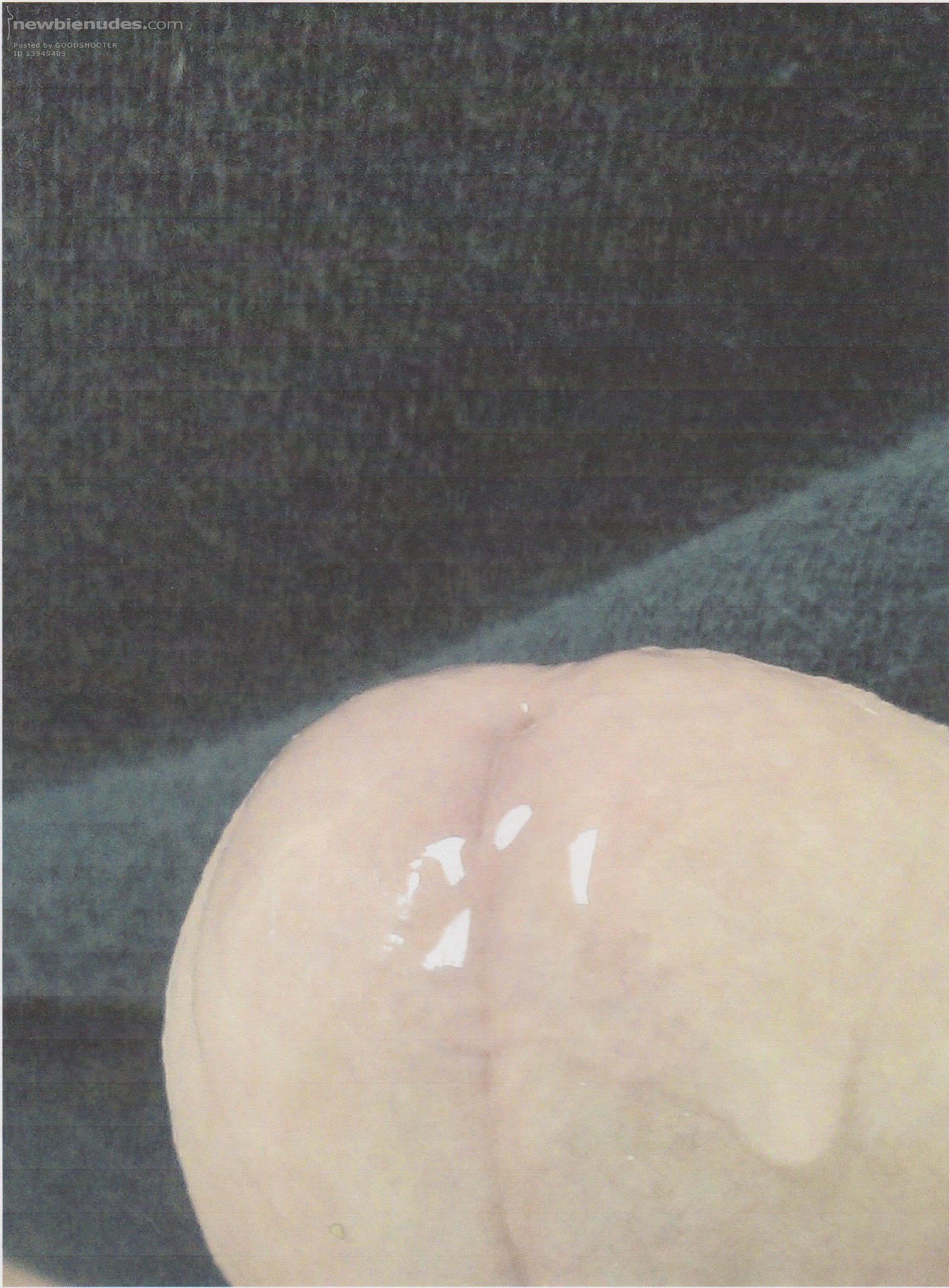 my cockhead with heavy pre-cum and ready to fuck