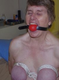 gagged and tits tied tight