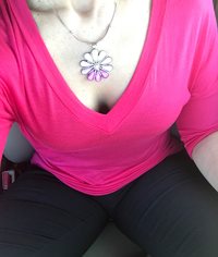 In my parking lot at work...super horny! Can't wait to touch my pussy when ...