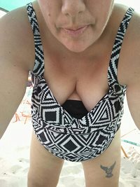 Cleavage in my bathing suit