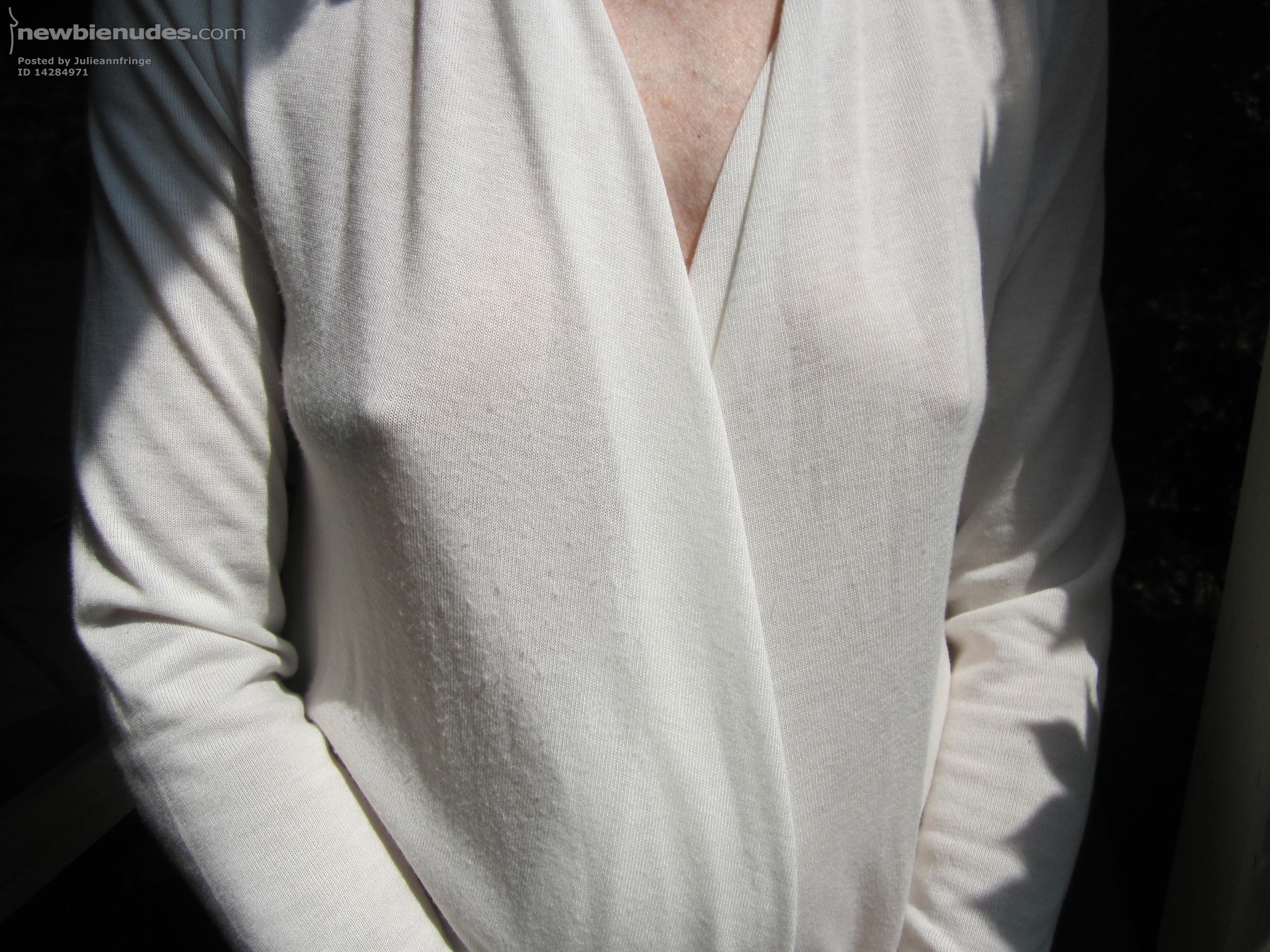 Somebody Asked for Nipples Poking Through a Thin White Top...