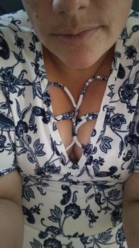 Family day out, showing a little cleavage