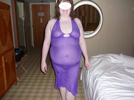 My wife in purple see-thru. This is one of my faves...