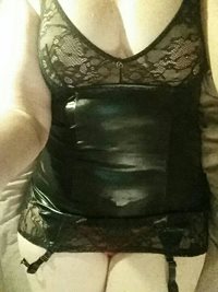 My new chemise, over my  crotchless Knickers!