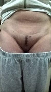 My wife's landing strip freshly shaved..who'd land there cock on it?