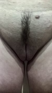 My wife's landing strip freshly shaved..who'd land there cock on it?