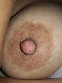 Closeup of my nipple this morning by request ; )