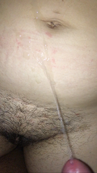 BF cumming over my hairy pussy ;)