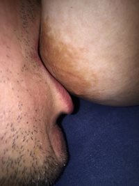 hubby taking photos while I sleep. hes naughty but I love it  sucking my ti...
