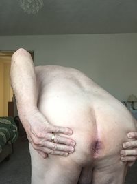 Freshly waxed cock and ass ready for your pleasure.