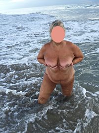 Tits being served in the ocean..