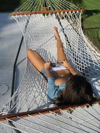 getting frisky in a hammock...