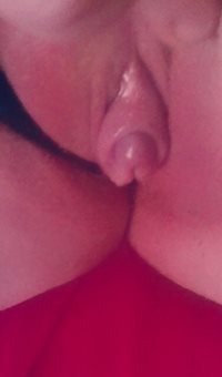 My juicy big clit all ready for you dirty old men to suck on ;) xoxo