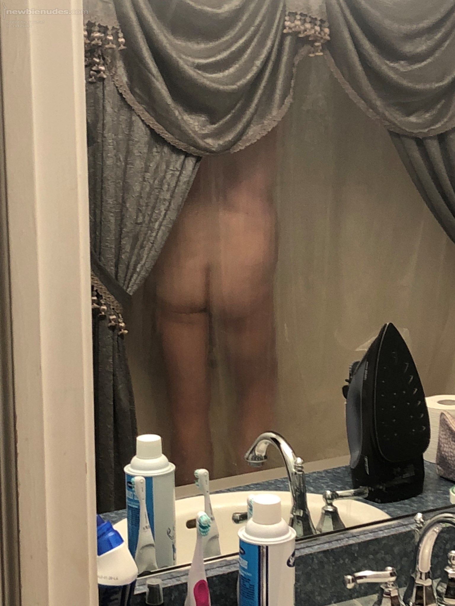 Watching wife shower