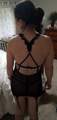 Backside of the new lingerie, maybe a butt close up next.