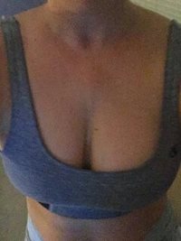 On my way to the gym,,, just a sports bra and yoga pants &  thong!!!love it...