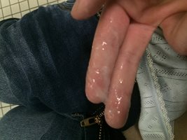 fingering out last nights creampie