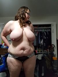Bbw huge tit wife in bra and panties