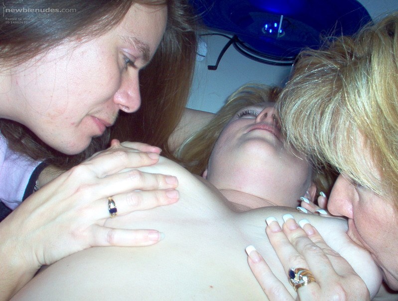 Kathie girlfriends  enjoying her tits in Absecon NJ party.