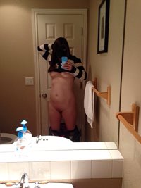 I lost a bet to my friend and I had to take a naked picture for her boyfrie...