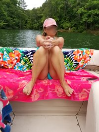 A few more pics of the wife out on the lake....