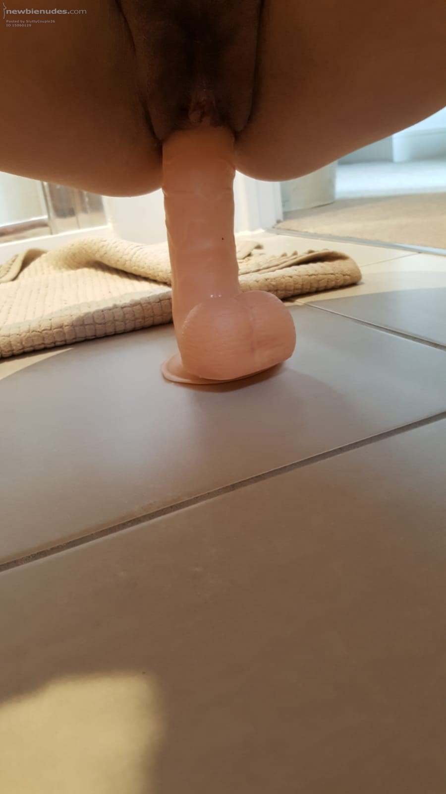 Stretching my cunt with this big fat cock