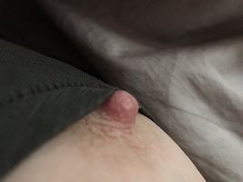 I noticed a nip slip this morning when I woke up.