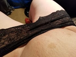 Lace panty reveal