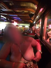 Flashing tits in a bar