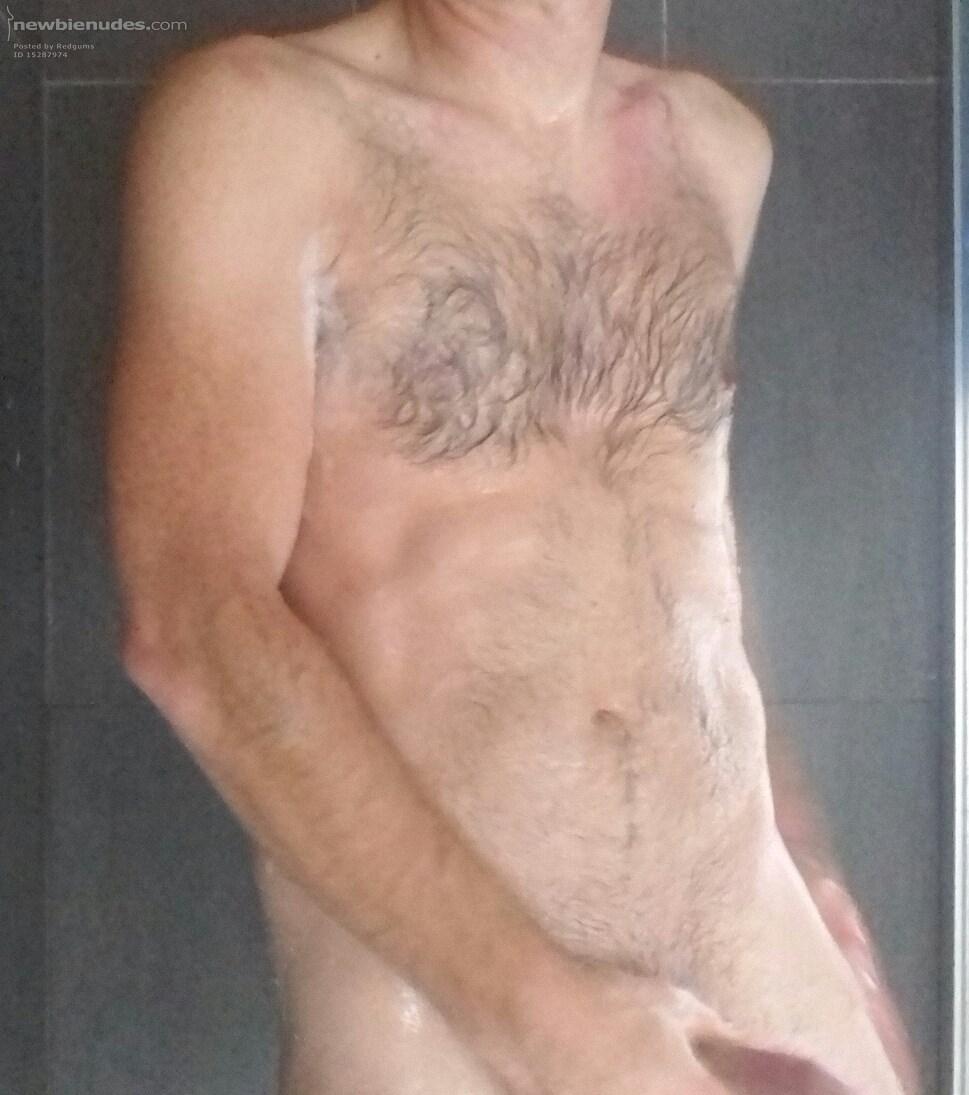 Taking a hot shower. Love fingering my ass in the shower. A bit of cocktails in the shower.