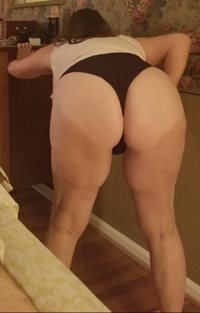 Do my black panties look ok on my mature ass?