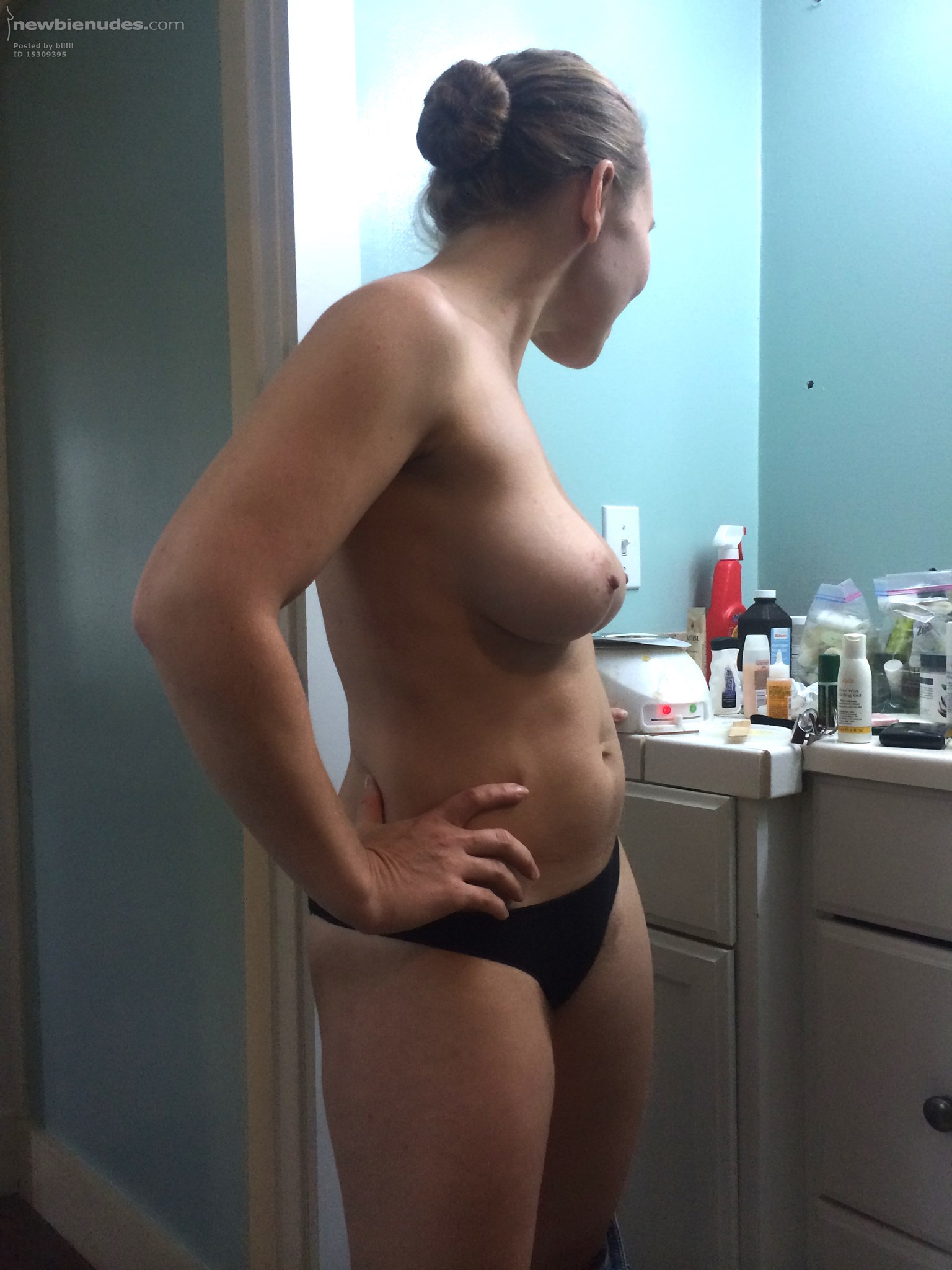 Tits and black panties