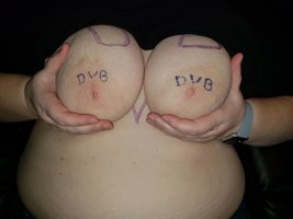 A little decorative writing on my Big tit Slut.  ( 44H )Such a perfect will...