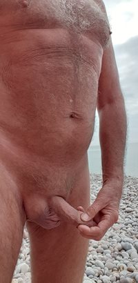 Nobody on the beach at the moment to play with my dick