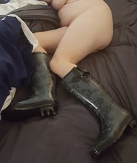 Anyone want to cum over her boots as well as her body?