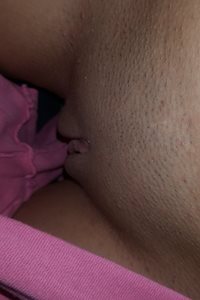 Shaved pussy lips