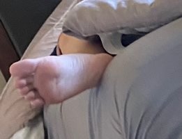 Wife's sexy soles.  Love comments and tributes on her.