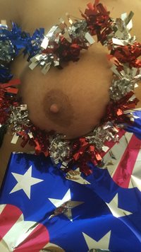 Patriotic big boobs
