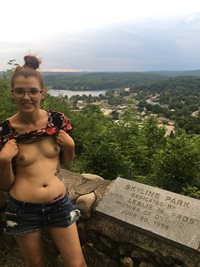 Flashing her beautiful boobs
