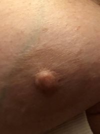 Closeup of my girls nipple