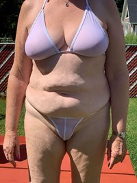 My wife in a new bathing suite!