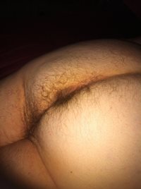 I love licking her very hairy ass crack