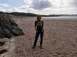 Scotland in September. At the beach.