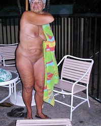 naked at the timeshare hot tub