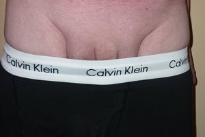 Tease pic in black Calvin Klein's