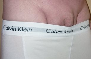Teasing in white Calvin Klein's...