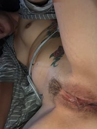 Sexy wife with some fuzz up close