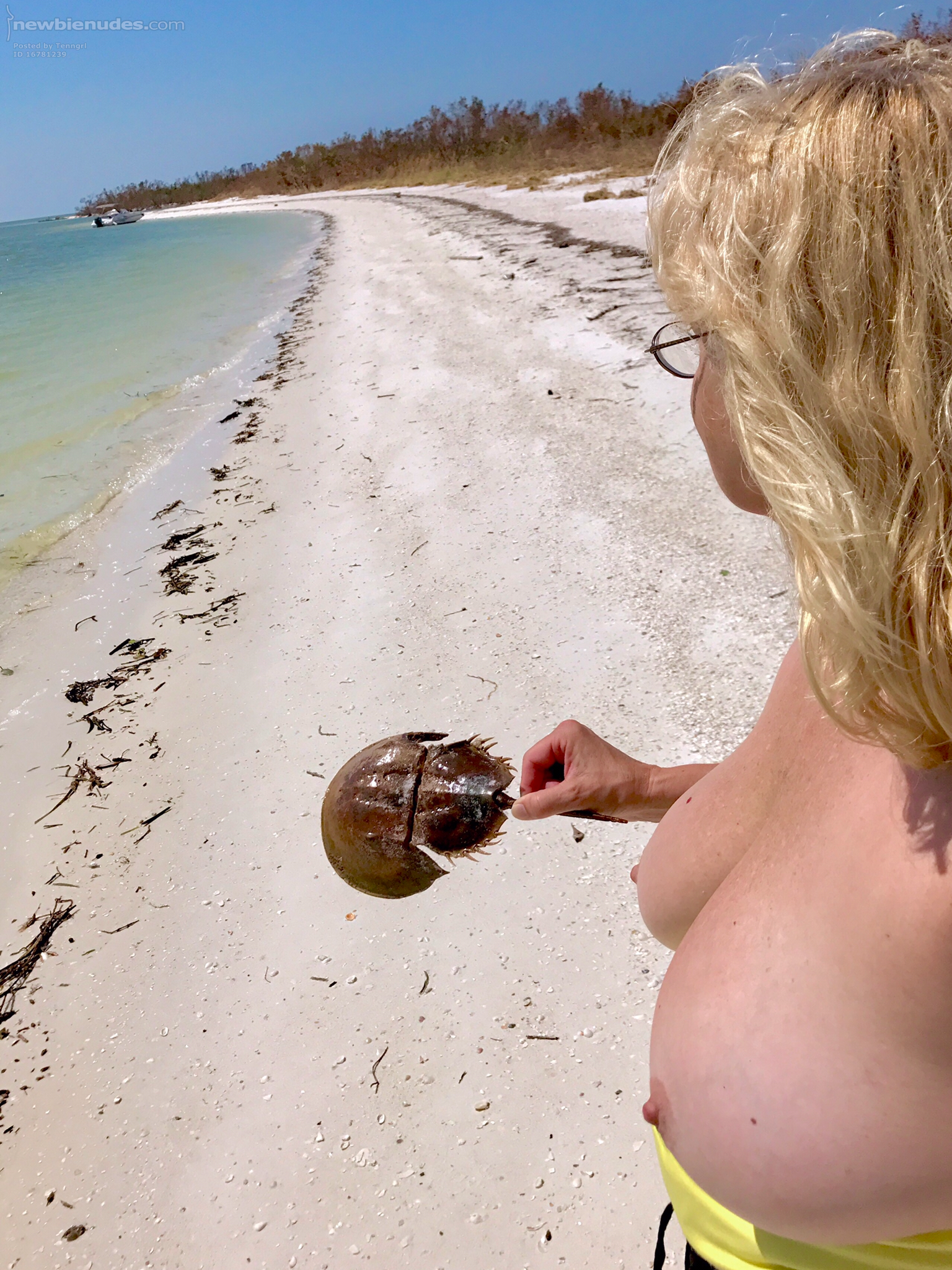 Beach exploring. Finding all sorts of weird stuff.