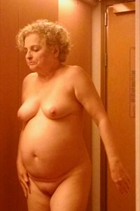 wife naked on cruise showing tits pussy and big belly